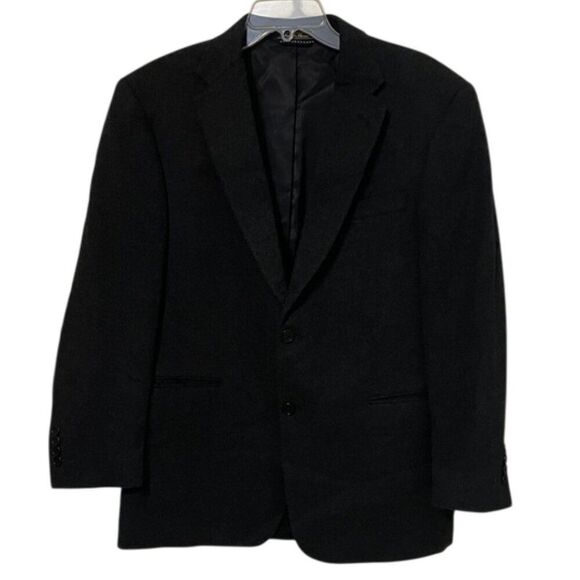 Tommy Hilfiger Gray Wool Silk Cashmere Blazer Jacket Mens Size 40S Career Preppy